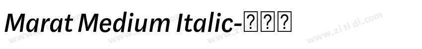 Marat Medium Italic字体转换